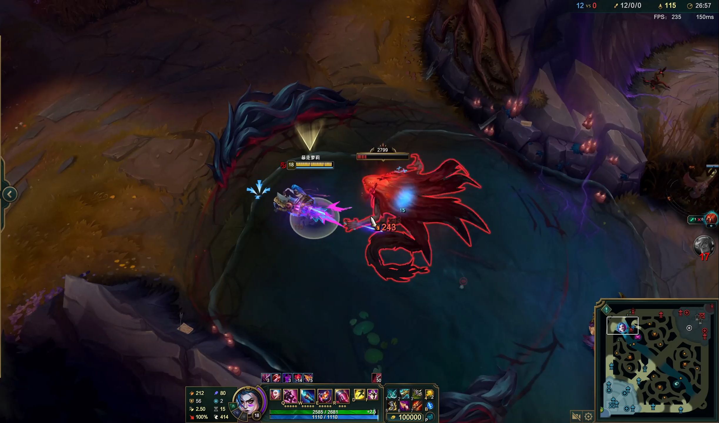 TheShy 的坦克杰斯在15分钟内取得了奢华的7-0，再次以一条命在上路击败了三条命